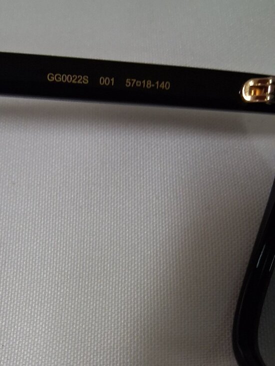 Gucci Women’s Lightness Square Sunglasses – Black/Grey – GG0022S-001-57 – NWOT main image 5